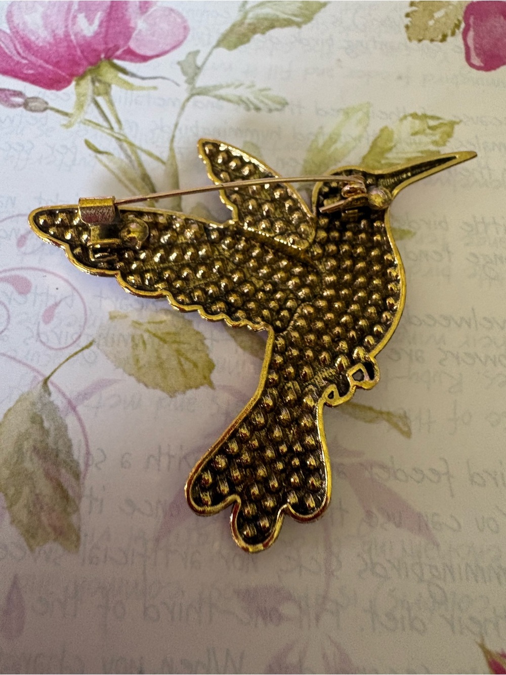 Colorful Multicolor Hummingbird Bird Brooch Pin - Picture 7 of 9